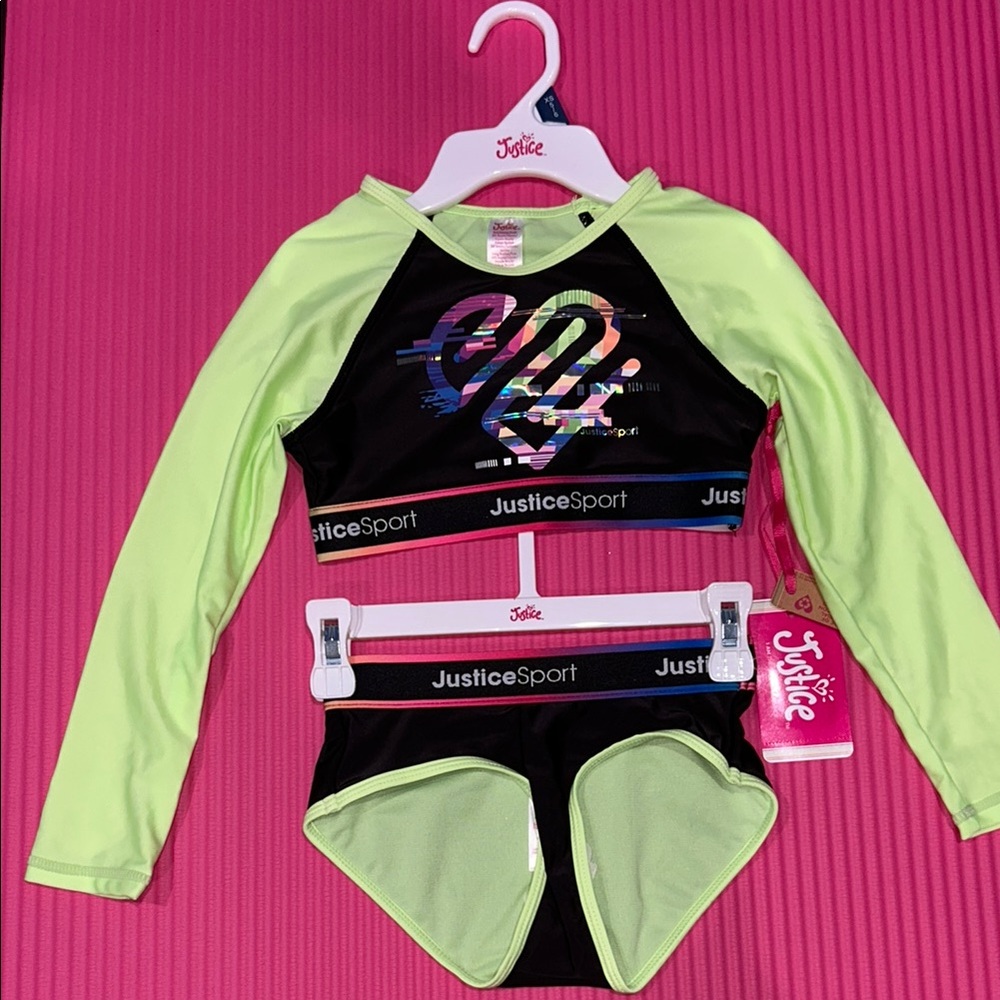 Justice Kids Swim Set - Black and Green